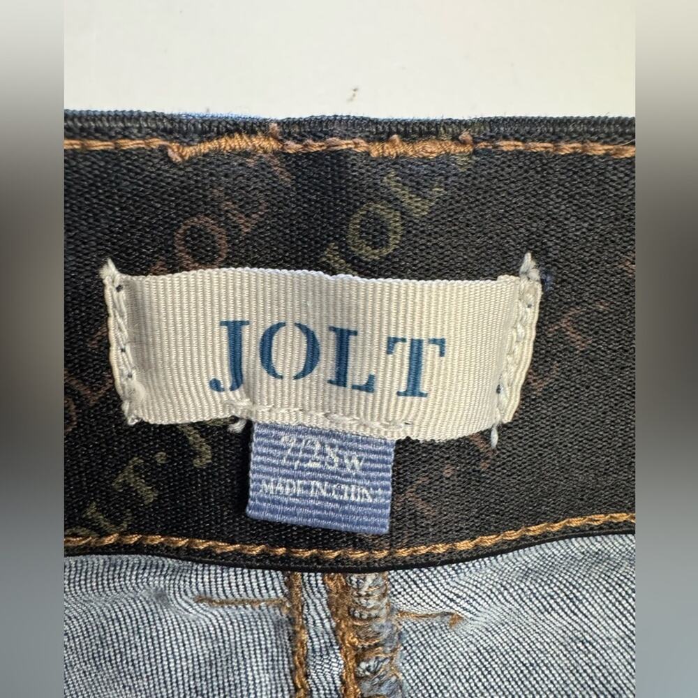 Jolt Womens Sz 7/28 Elastic Stretch Waist Skinny Jeans Blue Denim - Picture 4 of 5